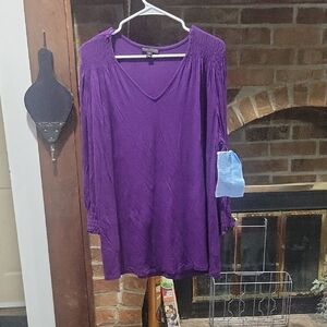 Lane Bryant Vivid Purple Blouse